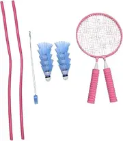 ibasenice 1Set Badminton Racket Lightweight Durable Plaything with Balls for Outdoor Fun Exercise Training Activities Aged