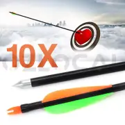 10PCS 32" Fiberglass Arrows Hunting Target Archery Compound Bow Fiber Glass Bow