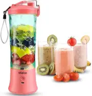 Portable Blender, Personal Size Blender for Shakes and Smoothies Sakura Pink