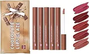 5-Piece Matte Lipstick Set, Waterproof Lip Gloss Chocolate Lip Glaze, Long-Lasting Makeup(Set2)