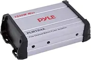 Pyle 4-Channel Marine Amplifier Receiver - Waterproof and Weatherproof Audio Subwoofer for Boat Stereo Speaker & Other Watercraft - 1200 Watt Power, Wired RCA, AUX and MP3 Audio Input Cable - PLMTR4A
