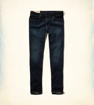 美國百分百【Hollister Co.】褲子 HCO 長褲 牛仔褲 海鷗 skinny 窄管 丈青 抓紋刷色28 29 30 32 34腰 G794