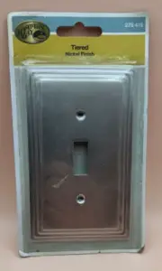 Hampton Bay - Architectural - Single Decorator Satin Nickel Light Switch -Tiered