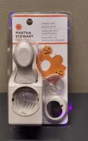 Martha Stewart PUMPKIN Stamp and Punch Pack Halloween Jack-o-Lantern