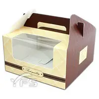 在飛比找樂天市場購物網優惠-精緻手提盒-4格 (麵包紙盒/野餐盒/速食外帶盒/點心盒)【