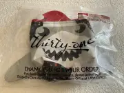 Thirty One 31 Cool Zip Snacker Holiday Shark Thermal Reusable Snack Bag - New