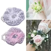 8pcs Wrist Flower Bridal Beads Wedding Accessories DIY Elastic Pearl Wristband