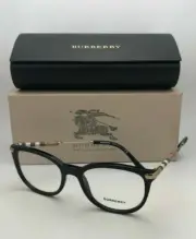 New BURBERRY Eyeglasses B 2255-Q 3001 51-18 140 Black Frame Plaid Design Temples