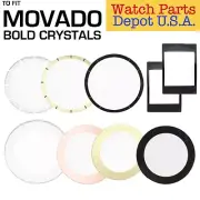 Gold Border Watch Crystal Fit Movado Bold (38.5 x 1.5mm) Border: 3.5mm