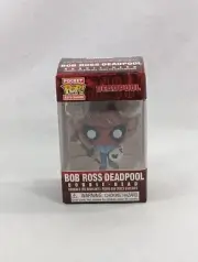 Funko Pocket POP! Marvel Artist BOB ROSS DEADPOOL Keychain Bobble Head NEW