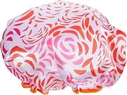 HAWILLOSCH Extra Large Satin Shower Cap Double Layer Bathing Cap for Women with Long Hair Reusable and Comfortable Design for Home Use and Hair Protection