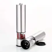 1 PCS Electric Pepper Salt Mill Grinder Stainless Steel Batteries Included