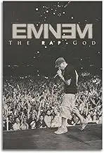 Rapper Eminem Music Poster Poster Canvas Painting Wall Art Picture Home Decor Print For Bedroom Living Room Dorm Study Bar Office 12x18inch(30x45cm)