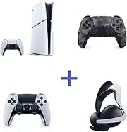 PS5 Console (Slim) Ultimate Bundle + Gray DualSense