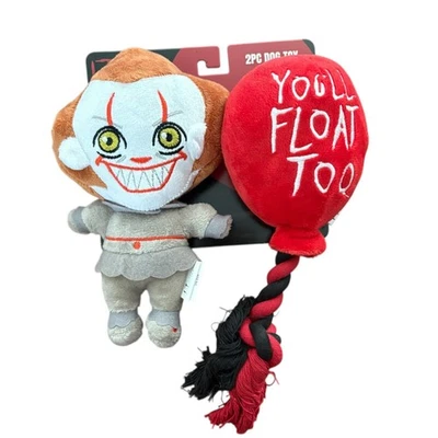 IT Pennywise 2-Pack Halloween Dog Toys Horror Squeaker Rope