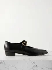 [BALLY] BALLY - Gerwin Glossed-leather Mary Jane Flats - Black - IT42 IT 42 Black