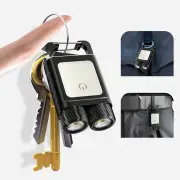 2 in1 Mini Outdoor Portable LED Flashlight Lantern Type-C USB Charging Work Lamp Power Display Multifunction Camping Tor