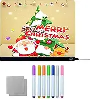 LED Writing Board, Light Up Drawing Board, Rewritable Creative Glow Notepad Memo for Coloring Sketching Tracing Painting