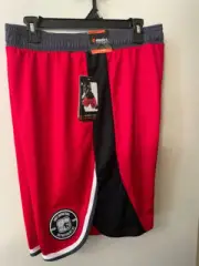 And1 Mens Basketball Gym Workout Shorts XL Red Black and White