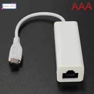 Micro USB 2.0 5P to RJ45 Networks Lan Ethernet Cable Convert