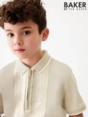 Baker by Ted Baker Textured Polo Shirt (E76866) | $46 - $60