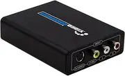 Wiistar AV S-Video to HDMI-Compatible Converter S-Video/RCA+L/R Audio to HD+Audio RCA Adapter with Ratio Switch Composite for PAL/NTSC for VHS/VCR/N64/PS2/Wii/DVD HDTV Monitor
