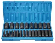 Grey Pneumatic 1726MD 26pc 1/2" drive, 12 Point, Deep Impact Socket set 10-36 MM