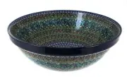 Blue Rose Polish Pottery Mardi Gras Large Serving Bowl