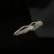 Wavy Hair Clip Oval - Silver - One Size