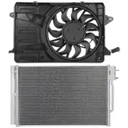 Electric AC Condenser Cooling Fan Kit For 2016 17 18 Chevrolet Malibu 2019 2020