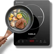 Portable Induction Cooktop 1800W Countertop Burner with 20 Temp/Power Settings,