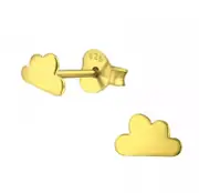 Silver Cloud Stud Earrings