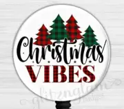 Merry Christmas Retractable ID Badge Holder, Winter Vibes Badge Reel -GG6643G