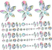 300pcs Acrylic Flatback Gems Nail Art Ornaments Sparkling DIY Decorations