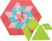 Quilting Patchwork Sewing Template 8'' Pinwheel Hexagon Matilda's Own