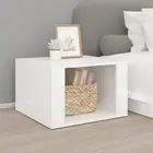 Bedside Table High Gloss White 57x55x36 cm Engineered Wood Modern Furnitur 16554