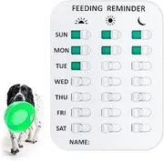 Catcan Dog Feeding Reminder 3 Times A Day, Magnetic, 5 Labels, Pet Feeding Reminder Chart