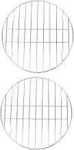 CRILSTYLEO 2pcs Stainless Steel Griddle Steaming Rack Wire Steaming Cooling Rack Barbecue Wire Mesh Rib Holder Pizza Ovens for outside Portable Campfire Grate Shish Kabob Skewer Rack Silver