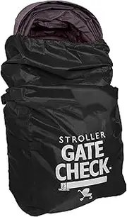 J.L. Childress Gate Check Bag for Standard & Double Strollers - Stroller Air Travel Bag, Black