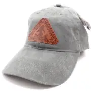 Grey Stonewashed Big Foot Trading Leather Patch Baseball Hat