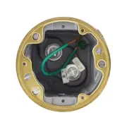 HUBBELL B2519 ROUND CAST IRON ROUND FLOOR BOX, DEEP, FULLY ADJUSTABLE, BRASS