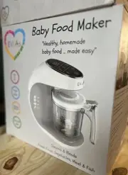 EVLAS BABY FOOD MAKER BLENDER PROCESSOR STEAMER TOUCH SCREEN CONTROL-White
