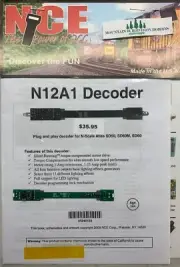 NCE 122 N12A1 N14A1 Decoder w/ LED's Atlas N Scale SD50 SD60 Plug-n-Play 524-122