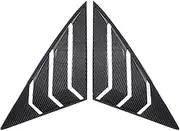 Carbon Fiber/Black Car Rear Quarter Window Louvers Spoiler Panel Cover Trim Compatible for Honda Jazz GR 2020-2022 Exterior Accessories(Carbon Fiber Look)