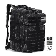 Tactical Military Backpack for Man, 50L Waterproof 50l-135-black Camouflage