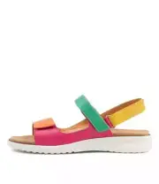 New Ziera Benji Xw Bright Multi Leather Sandals Womens Shoes Casual