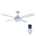 52'' Ceiling Fan AC Motor w/Light w/Remote White Devanti
