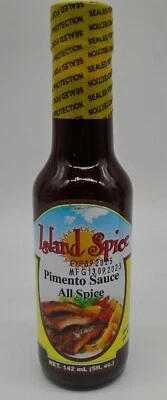 NEW ISLAND SPICE JAMAICAN PIMENTO SAUCE ALL SPICE SAUCE ~ 5 Oz.