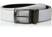 New Nike Golf Pebble Feather Edge Reversible Belt Black/White S5047004 Men's 38