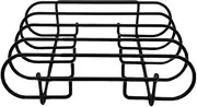 Nexgrill Rib Rack, Perfect Accessory for Outdoor Grilling & Cooking, Non-Stick, Hold up to 4 Racks of Ribs, Built-in Handles, Suitable for Grills, Smokers, and Ovens, Black, 530-0026
